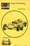 Programme cover of Croft Circuit, 17/09/1972