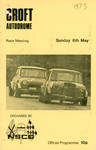Programme cover of Croft Circuit, 06/05/1973