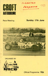 Programme cover of Croft Circuit, 17/06/1973