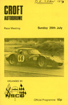 Programme cover of Croft Circuit, 29/07/1973