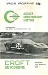 Programme cover of Croft Circuit, 12/08/1973