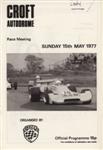 Programme cover of Croft Circuit, 15/05/1977