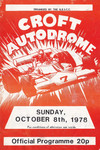 Programme cover of Croft Circuit, 08/10/1978