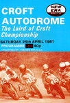 Programme cover of Croft Circuit, 25/04/1981