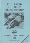Programme cover of Croft Circuit, 15/08/1981