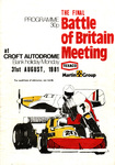 Programme cover of Croft Circuit, 31/08/1981