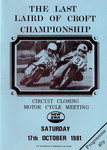 Programme cover of Croft Circuit, 17/10/1981