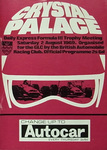 Programme cover of Crystal Palace Circuit, 02/08/1969