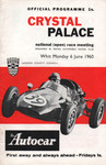 Programme cover of Crystal Palace Circuit, 06/06/1960