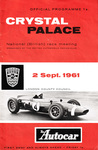 Programme cover of Crystal Palace Circuit, 02/09/1961
