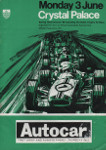 Programme cover of Crystal Palace Circuit, 03/06/1968