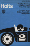 Programme cover of Crystal Palace Circuit, 14/09/1968