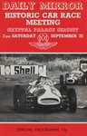 Programme cover of Crystal Palace Circuit, 25/09/1971