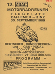 Programme cover of Dahlemer-Binz, 30/09/1989