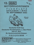 Programme cover of Dahlemer-Binz, 29/09/1990