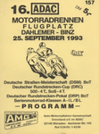 Programme cover of Dahlemer-Binz, 25/09/1993