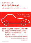 Programme cover of Dalsland Ring, 19/09/1971