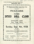 Programme cover of Dancer's End Hill Climb, 04/09/1938