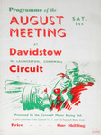 Programme cover of Davidstow Circuit, 01/08/1953