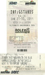 Ticket for Daytona International Speedway, 30/01/2011