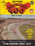 Programme cover of Daytona International Speedway, 04/07/1972