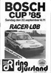Programme cover of Ring Djursland, 22/09/1985