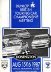 Programme cover of Donington Park Circuit, 16/08/1987
