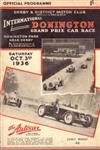Programme cover of Donington Park Circuit, 03/10/1936