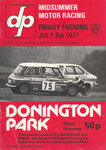 Programme cover of Donington Park Circuit, 08/07/1977