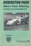 Programme cover of Donington Park Circuit, 17/09/1977