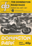 Programme cover of Donington Park Circuit, 25/09/1977