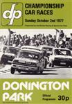 Programme cover of Donington Park Circuit, 02/10/1977