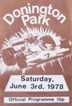 Programme cover of Donington Park Circuit, 03/06/1978