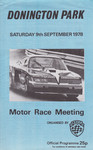 Programme cover of Donington Park Circuit, 09/09/1978