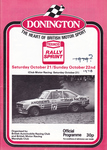 Programme cover of Donington Park Circuit, 21/10/1978