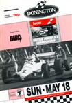 Programme cover of Donington Park Circuit, 18/05/1986