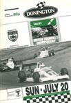 Programme cover of Donington Park Circuit, 20/07/1986