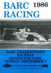 Programme cover of Donington Park Circuit, 07/09/1986