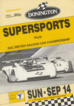 Programme cover of Donington Park Circuit, 14/09/1986
