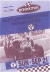 Programme cover of Donington Park Circuit, 21/09/1986