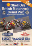 Programme cover of Donington Park Circuit, 07/08/1988