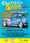Programme cover of Donington Park Circuit, 28/07/1991