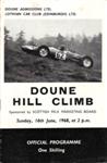Programme cover of Doune Hill Climb, 16/06/1968