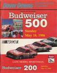 Programme cover of Dover International Speedway, 18/05/1986