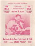 Programme cover of DuQuoin State Fairgrounds, 04/09/1948