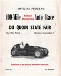 Programme cover of DuQuoin State Fairgrounds, 06/09/1954