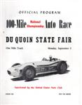 Programme cover of DuQuoin State Fairgrounds, 03/09/1956