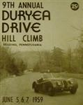 Programme cover of Duryea Hill Climb, 07/06/1959