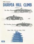 Programme cover of Duryea Hill Climb, 16/06/1968