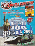 Programme cover of Eldora Speedway, 06/09/2008